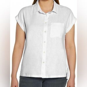 ORVIS Women’s Button Down Cuff short sleeve Linen shirt